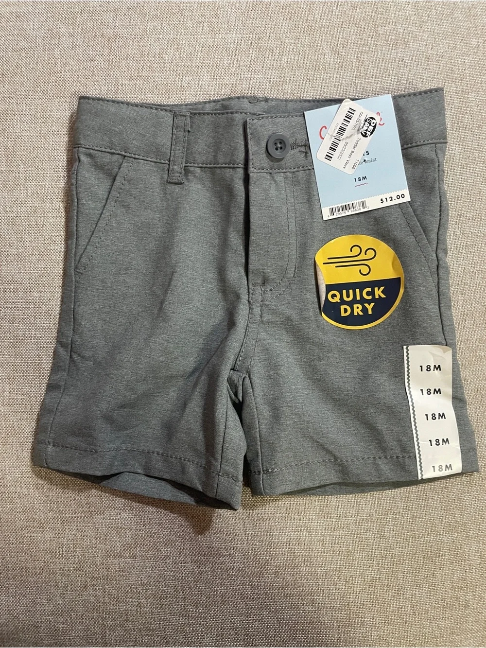 Cat & Jack Gray Quick-Dry Toddler Shorts
